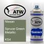 Preview: Nissan, Spruce Green Metallic, KS4: 400ml Sprühdose, von ATW Autoteile West.